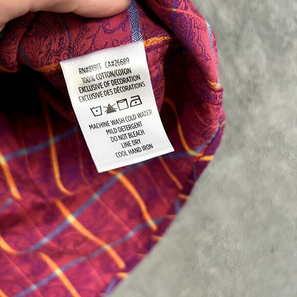 Robert Graham Button Up Long Sleeve Plaid Men's 4XL Rustic Outdoors Hiking - Picture 8 of 9